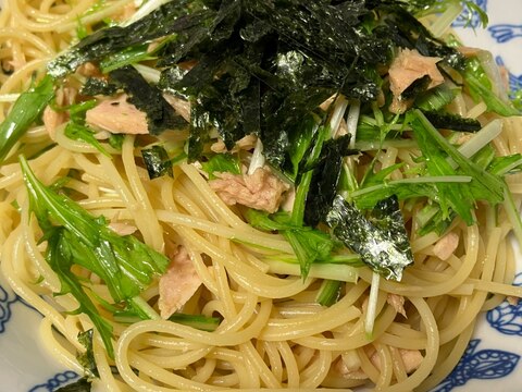 あえるだけ！水菜とツナのパスタ